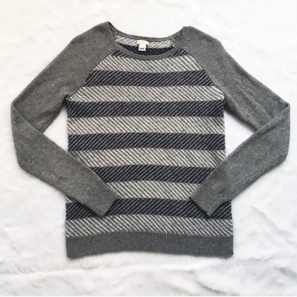 Gray and Blue J. Crew Sweater